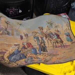Vintage Tapestry with Middle Eastern Scene